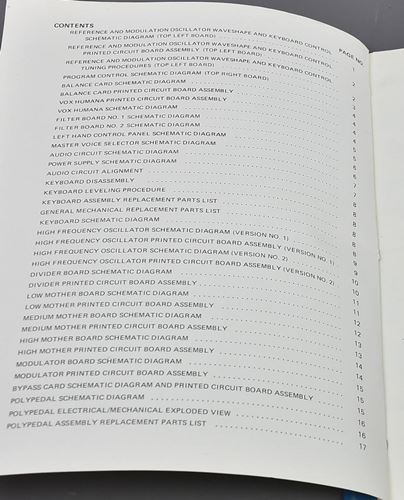 Moog-Polymoog Kbd & Pedals schematics